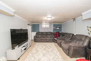 View of carpeted living room