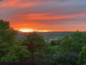 Mountain view with a heavily wooded area