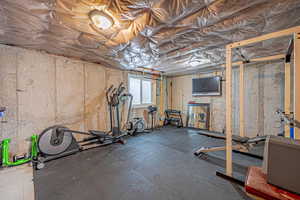 Area under the main level expansion. Future bedroom, exercise room, storage, etc.