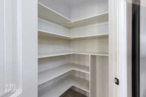 View of main kitchen pantry.