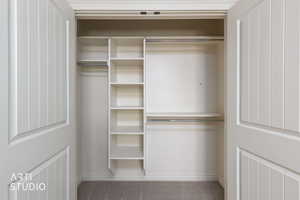 2nd bedroom organized closet.