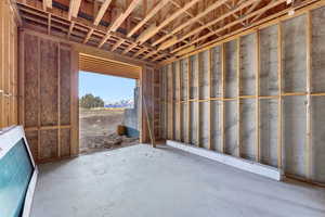 Lower level bedroom with patio doors
