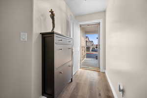 Main Hallway with LVP flooring and two-tone paint.