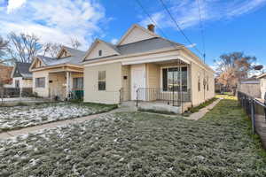 View of front of property and porch.