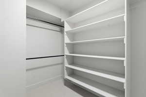 View of walk in closet