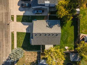 Aerial view of property and surrounding area