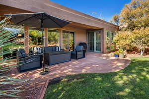 View of patio / terrace featuring outdoor lounge area and area for grilling