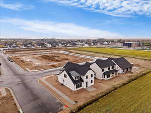 Aerial view of residential area