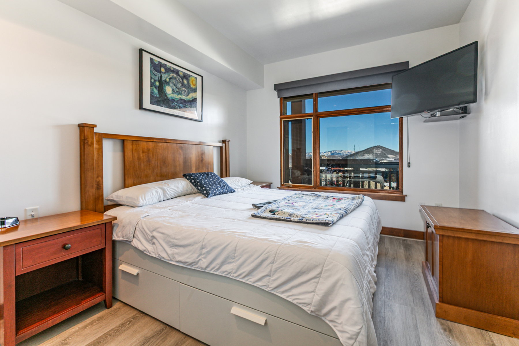 Bedroom featuring light wood-style floors
