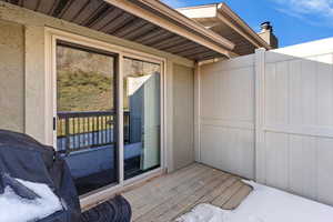 private backyard and 12×8 Trex deck