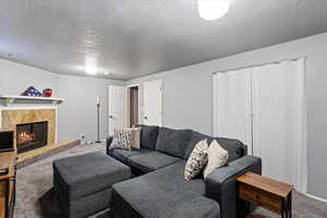 2nd family room with gas fireplace and closet could easily be used as 3rd bedroom