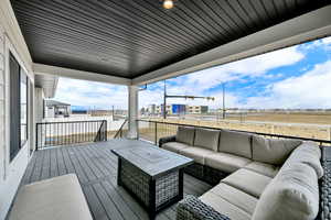 Deck featuring an outdoor hangout area