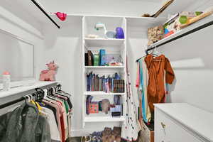 View of 5' x 7' walk in closet