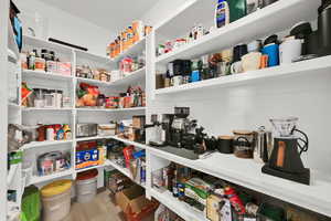 View of pantry storage area