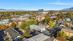 View of urban area with mountains