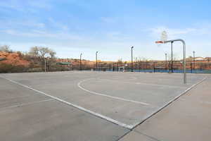 View of basketball court with community basketball court