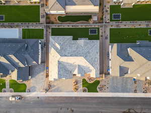 Aerial view of residential area