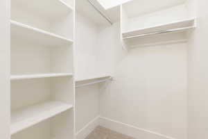View of walk in closet