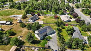 Aerial view of residential area