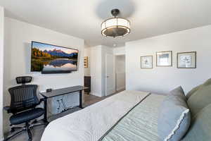 Bedroom with baseboards