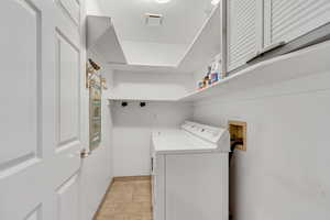 Laundry area with washer and dryer