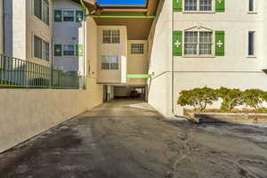 View of property exterior with stucco siding
