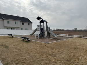 View of community jungle gym