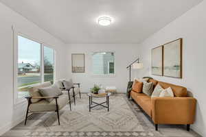 Living room with plenty of natural light