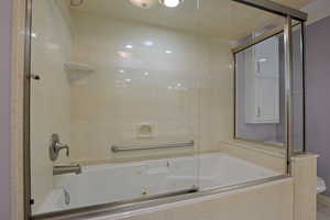 Full bathroom with toilet