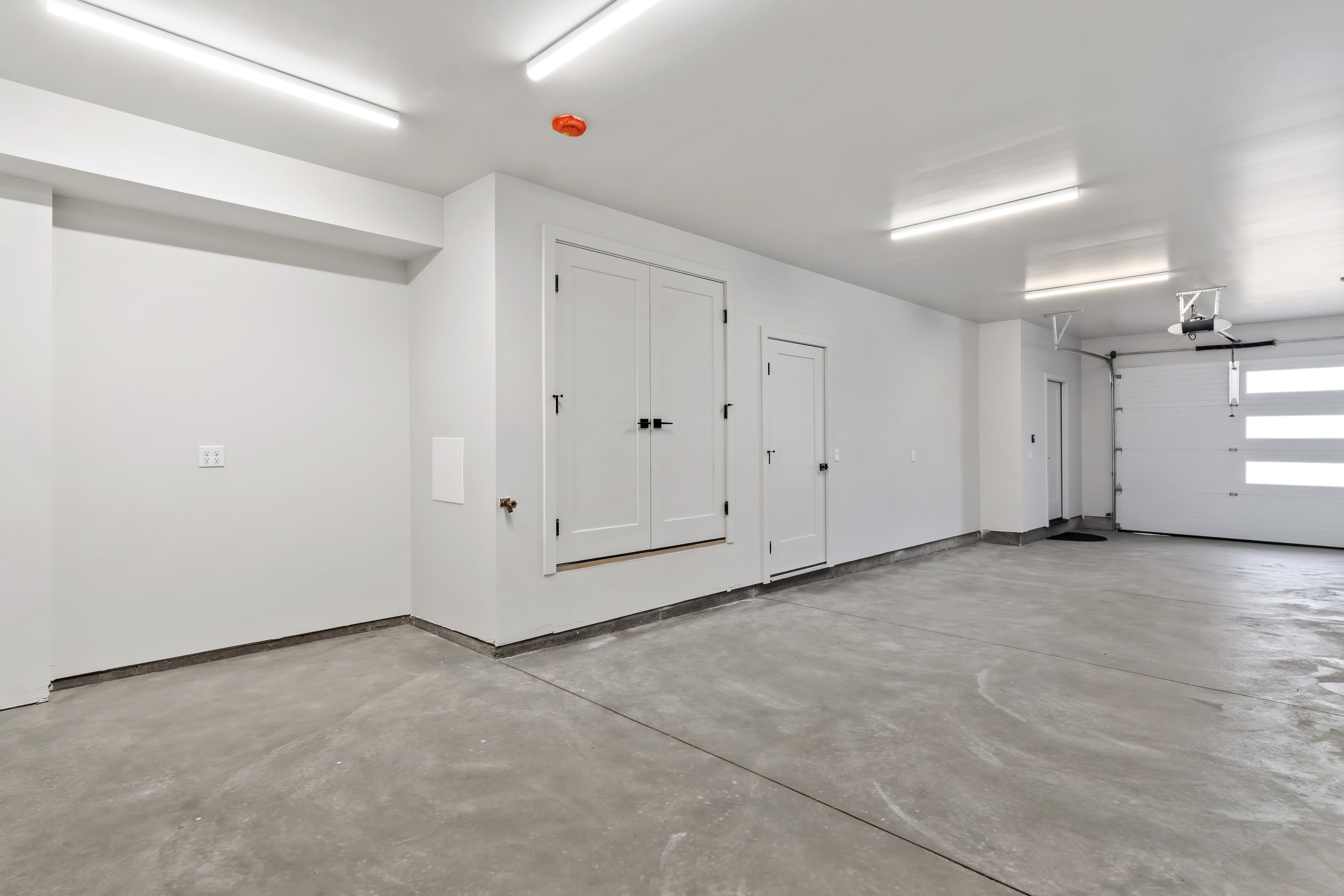 Garage with baseboards