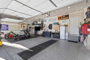 3 car garage with Polyurea floor coating