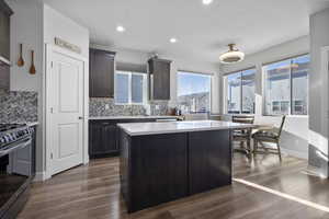 Open kitchen to the family room
