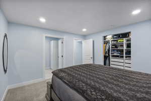 Primary bedroom in lower level
