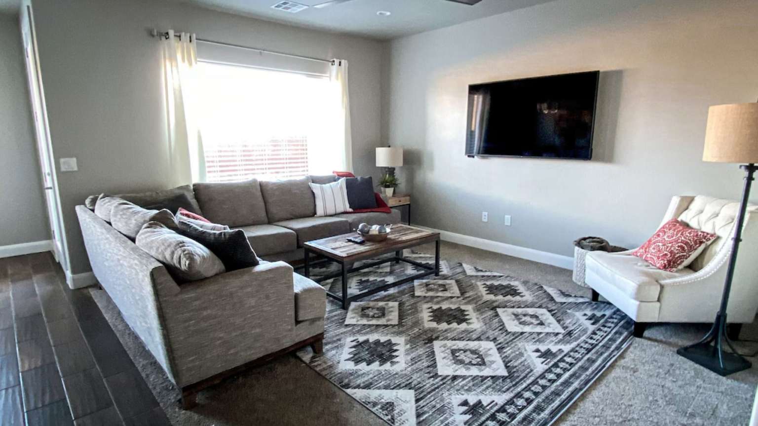 Living room with baseboards