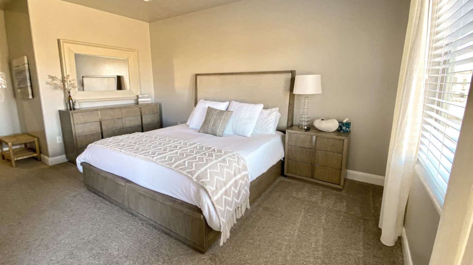 Bedroom featuring carpet flooring