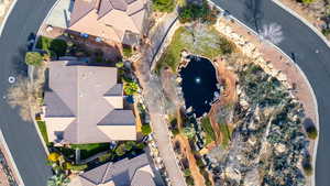 Aerial view of property's location