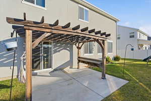 View of patio / terrace with a pergola