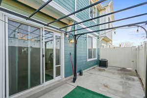 View of patio / terrace with a pergola