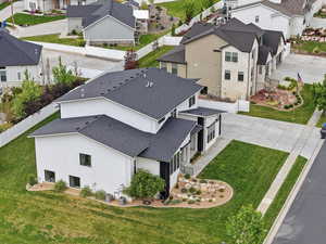 Aerial view of residential area