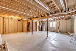 View of below grade area