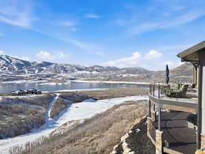 Water view with a mountain backdrop