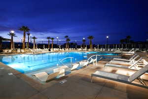 There are 2 pools and spas, plus the 2.5 acre lagoon