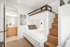 Bunk room with 2 twins, 2 full beds, & two pull-outs