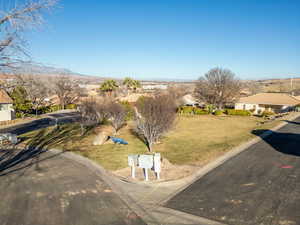 Aerial view of residential area