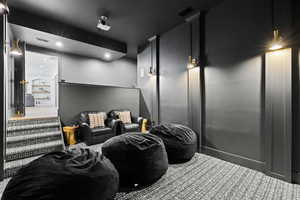 Cinema with recessed lighting