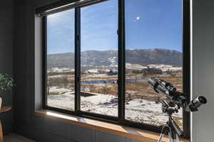 Detailed view of a mountain backdrop