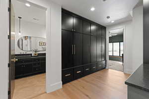 Spacious closet featuring light wood-style floors