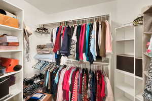 View of spacious closet