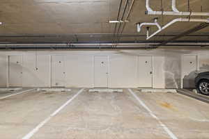 Designated parking space and large storage closet