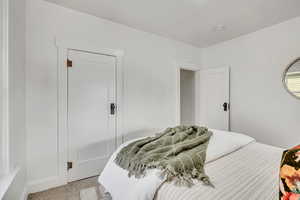 View of carpeted bedroom